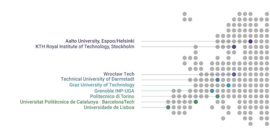 Map of participating universities